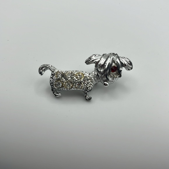 Vintage Rhinestone Donkey Elephant Penguin Dog & Bee (Signed Kramer) Brooch lot - Picture 8 of 11